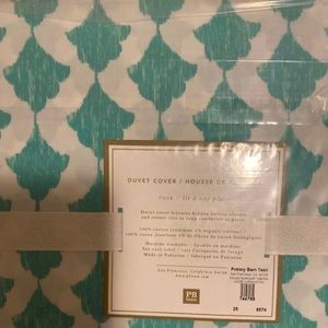 Pottery Barn Teen Poolside Palms Duvet Cover Twin/Twin XL Size NEW 100% Cotton